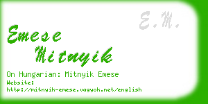 emese mitnyik business card